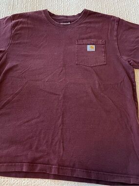 Carhartt Men’s Maroon Short-Sleeve Pocket Tee